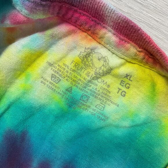 Fruit of the Loom Multicolor Tie Dye Mickey Mouse Adult XL Tee - Picture 3 of 6
